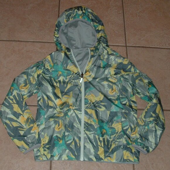 Columbia Other - COLUMBIA Girls Sz Medium 10/12 Reversible Hooded Lightweight Full Zip Jacket